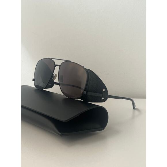 NEW Saint Laurent SL653 Leon Shield Aviator Sunglasses Black main image 11